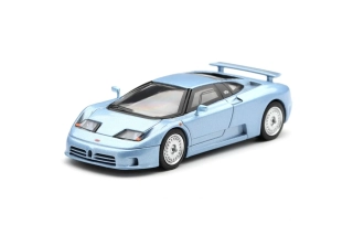 Bugatti EB110 GT azzurro metallizzato mondial de l'automobile 1992 1:64 Mini GT