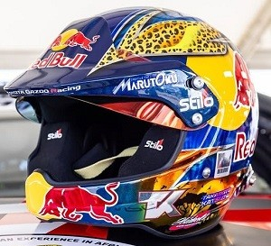 Helmet - Takamoto Katsuta Rally Kenya 2025 1:2 Mini Helmet