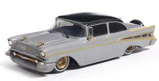 Chevrolet Bel Air Lowrider 1957 gray 1:64 Ixo America