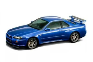 Nissan Skyline GT-R R34 Coupe 1999 JDM Icons blue 1:24 Maisto