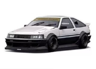 Toyota Sprinter Trueno AE86 RWB 1980 JDM Icons white/black 1:24 Maisto