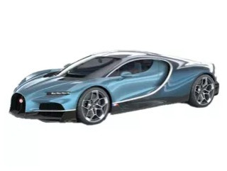 Bugatti Tourbillon 2025 light blue/carbon 1:24 Maisto