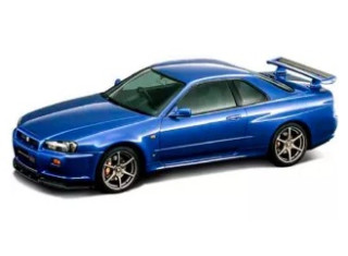 KIT - Nissan Skyline GT-R R34 Coupe 1999 blue 1:24 Maisto