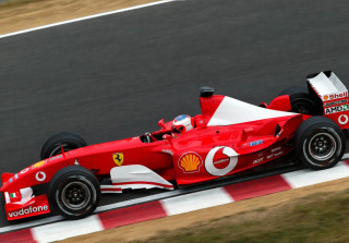 Ferrari F2003 #2 R.Barrichello Winner Japan GP 2003 with Showcase 1:18 B.B.R.