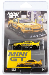 Nissan GT-R (R34) Skyline LB Super Silhouette 2025 sport yellow 1:64 Mini GT