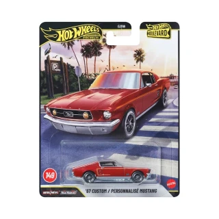 Ford Mustang 1967 Custom *Boulevard* red 1:64 HotWheels