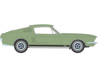 Ford Mustang GTA Fastback 1967 green 1:64 Ixo America