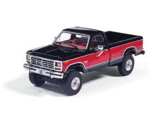 Ford F-350 XL Short Bed 1982 raven black/candyapple red 1:64 Ixo America
