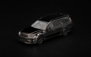 Nissan R34 Wagon dark chrome 1:64 Pop Race