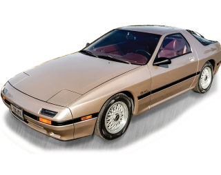 Mazda RX-7 GXL 1986 satin gold metallic 1:64 Ixo America