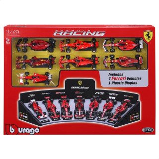 Ferrari Set - Ferrari SF90 2019-SF1000 2020-SF21 2021-F1-75 2022-SF23 2023-SF24 #16 + #55 2024 1:43 Bburago