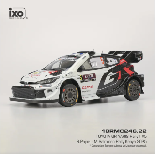 Toyota GR Yaris Rally1 #5 Pajari/Salminen Safari Rallye Kenya 2025 1:18 Ixo Models