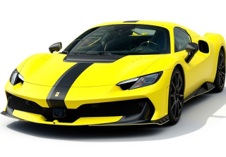 Ferrari 296 Speciale A Spider Giallo Kuramochi matt with black and grey stripes 1:18 B.B.R.