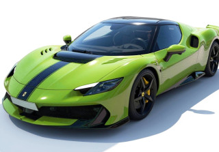 Ferrari 296 Speciale Verde Germoglio with black stripes 1:18 B.B.R.