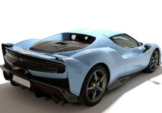 Ferrari 296 Speciale Azzurro La Plata with italian stripe 1:18 B.B.R.