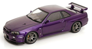 Nissan Skyline GT-R R34 V-Spec II 2001 OEM Rims purple metallic 1:12 KK Scale