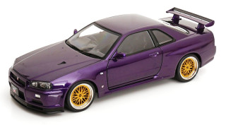 Nissan Skyline GT-R R34 V-Spec II 2001 BBS Rims purple metallic 1:12 KK Scale