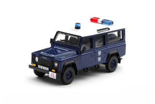 Land Rover Defender 110 Royal HK Police Tai Po District *Blister Packaging* blue/white 1:64 Mini GT