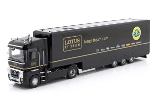 Renault Magnum Phase 2 Truck 2-Assi Car Transporter Team F1 Lotus 2001 black 1:43 Hachette