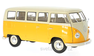 Volkswagen T1 Bus Window Van 1963 yellow/cream 1:18 Welly