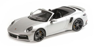 Porsche 911 992 Turbo S Cabriolet 2020 silver 1:18 Minichamps 