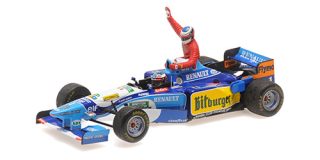 Benetton Renault B195 #1 M.Schumacher Canadian GP 1995 with Figure Alesi 1:43 Minichamps