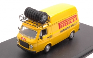 Fiat 238 Van Tetto Alto Pirelli Servizio Rally 1973 yellow 1:43 Rio Models