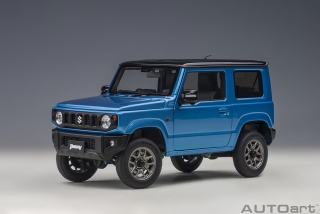 Suzuki Jimny JB64 RHD 2018 blue metallic/black roof 1:18 AUTOart