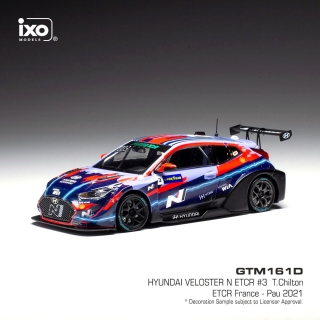 Hyundai Veloster N ETCR Hyundai Motorsport N #3 T.Chilton ETCR Pau 2021 1:43 Ixo Models