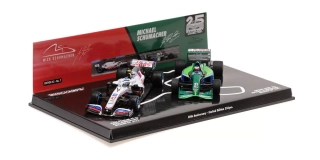 2 Car Set - M.Schumacher Belgian GP 1991/ M.Schumacher Belgian GP 2021 30th Anniversary 1:43 Minichamps