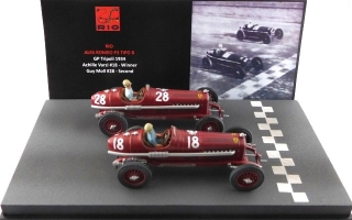 Alfa Romeo P3 GP Tripoli 1934 #18 Winner Varzi /#28 2nd Moll 1:43 Rio Models