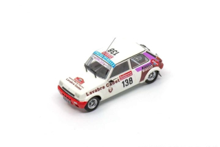 Renault 5 Alpine Gr2 #138 D. Auriol - J.  Y. Tissiot 1000 Pistes de Canjuers 1983 1:43 Spark