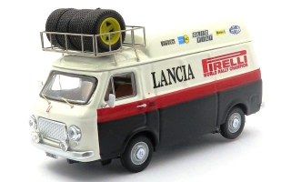 Fiat 238 Van Tetto Alto Con Portapacchi Assistenza Rally Lancia 1973 1:43 Rio Models