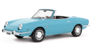 Fiat 850 Sport Spider 1968 light blue 1:18 Laudoracing Model 