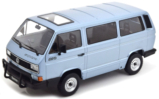 Volkswagen T3 Minibus SYNCRO 1987 light blue metallic 1:18 KK Scale