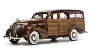 Chevrolet Woody Sufr Wagon 1939 woodash brown 1:18 Sun Star