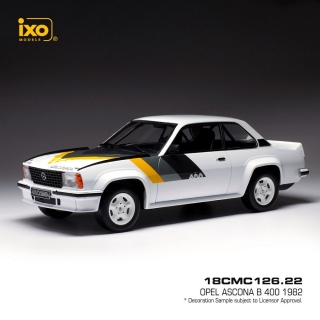 Opel Ascona B 400 1982 white/decor 1:18 Ixo Models