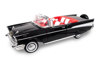 Chevrolet Bel Air convertible 1957 black 1:18 Lucky Diecast