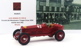 Alfa Romeo P3 Tipo B #42 A.Varzi Winner Circuito Montenero 1934 1:43 Rio Models