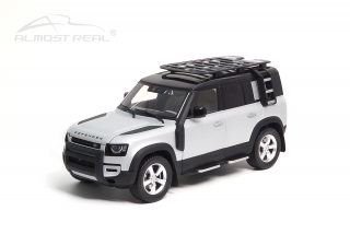 Land Rover New Defender 110 with Roof Pack 2020 silver 1:18 Almost Real