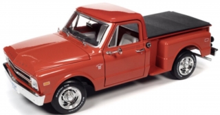 Chevrolet C10 Pickup Sidestep 1968 514 vermillion red 1:18 Auto World