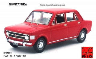 Fiat 128 4 Porte 1969 red 1:43 Rio Models