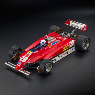 Ferrari F1 126C2 #28 D.Pironi Long Beach USA Ovest GP 1982 with Pilot Figure 1:12 GP Replicas