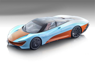 McLaren Speedtail 2020 blue/orange 1:43 Tecnomodel