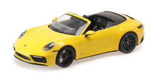 Porsche 911 Carrera 4 GTS Cabriolet 2020 yellow 1:18 Minichamps 