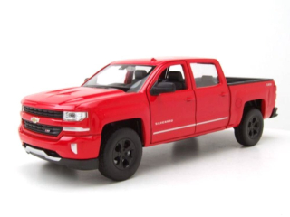 Chevrolet Silverado 2017 red 1:24 Welly
