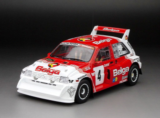 MG Metro 6R4 #4 Duez/Lux Belga Lotto Bianchi Rallye 1986 1:18 Sun Star