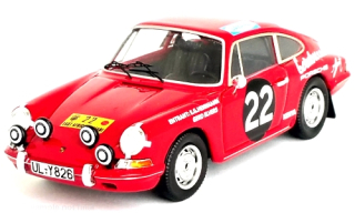 Porsche 911 T #22 Herrmann/Elvers Safari Rallye 1968 1:43 Troféu