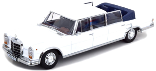 Mercedes-Benz S-Class 600 Pullman W100 Landaulet Semiconvertible 1964 white 1:18 KK Scale