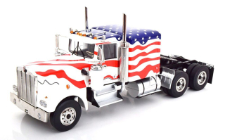 Kenworth W900 Tractor Truck Stars & Stripes Livery 3-Assi 1989 white/blue/red 1:18 Road Kings